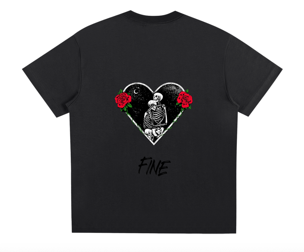 short sleeve LYX t shirt hearts design