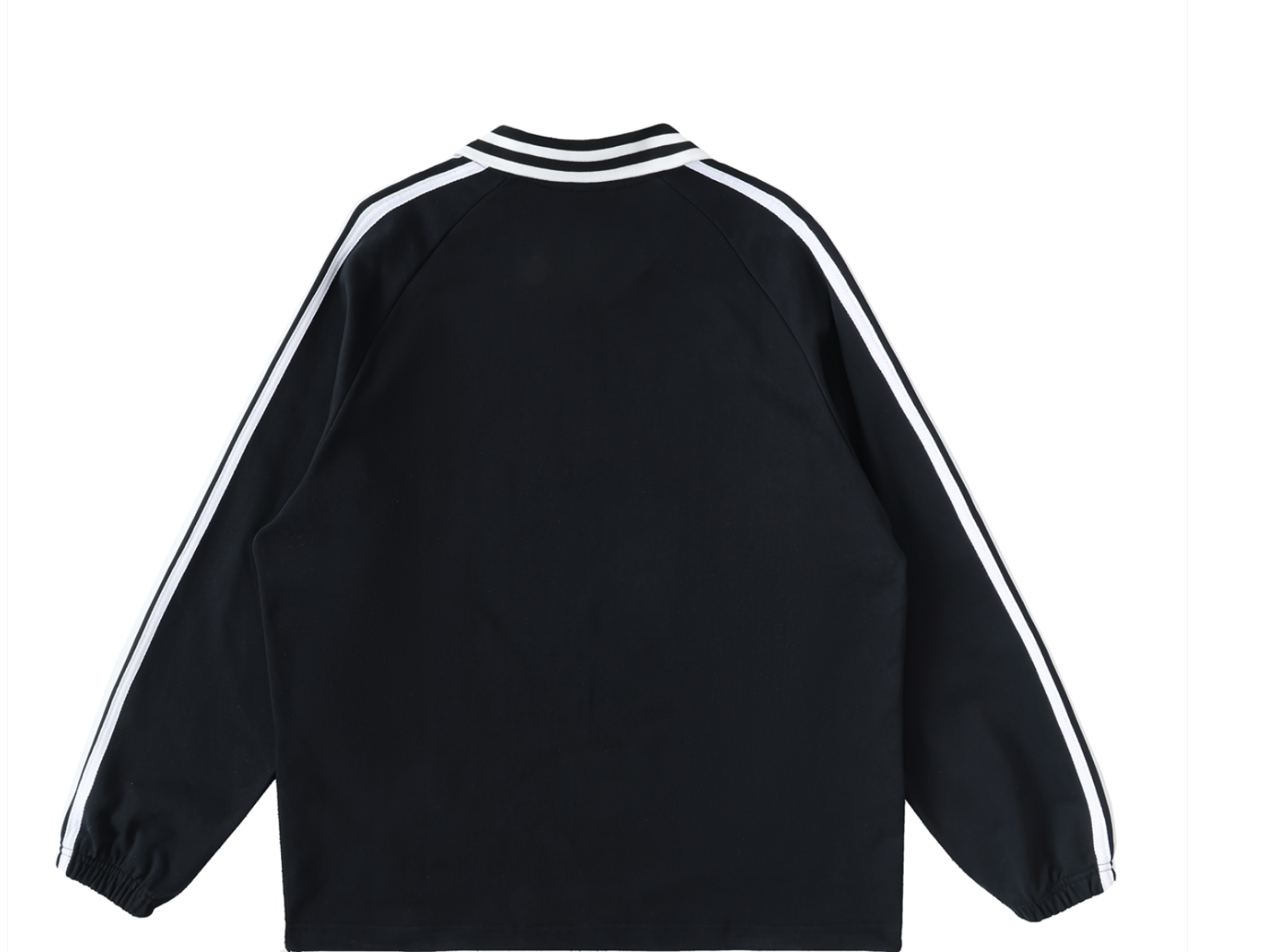 Contrast Striped Lapel LYX luxury Collar Sweatshirt